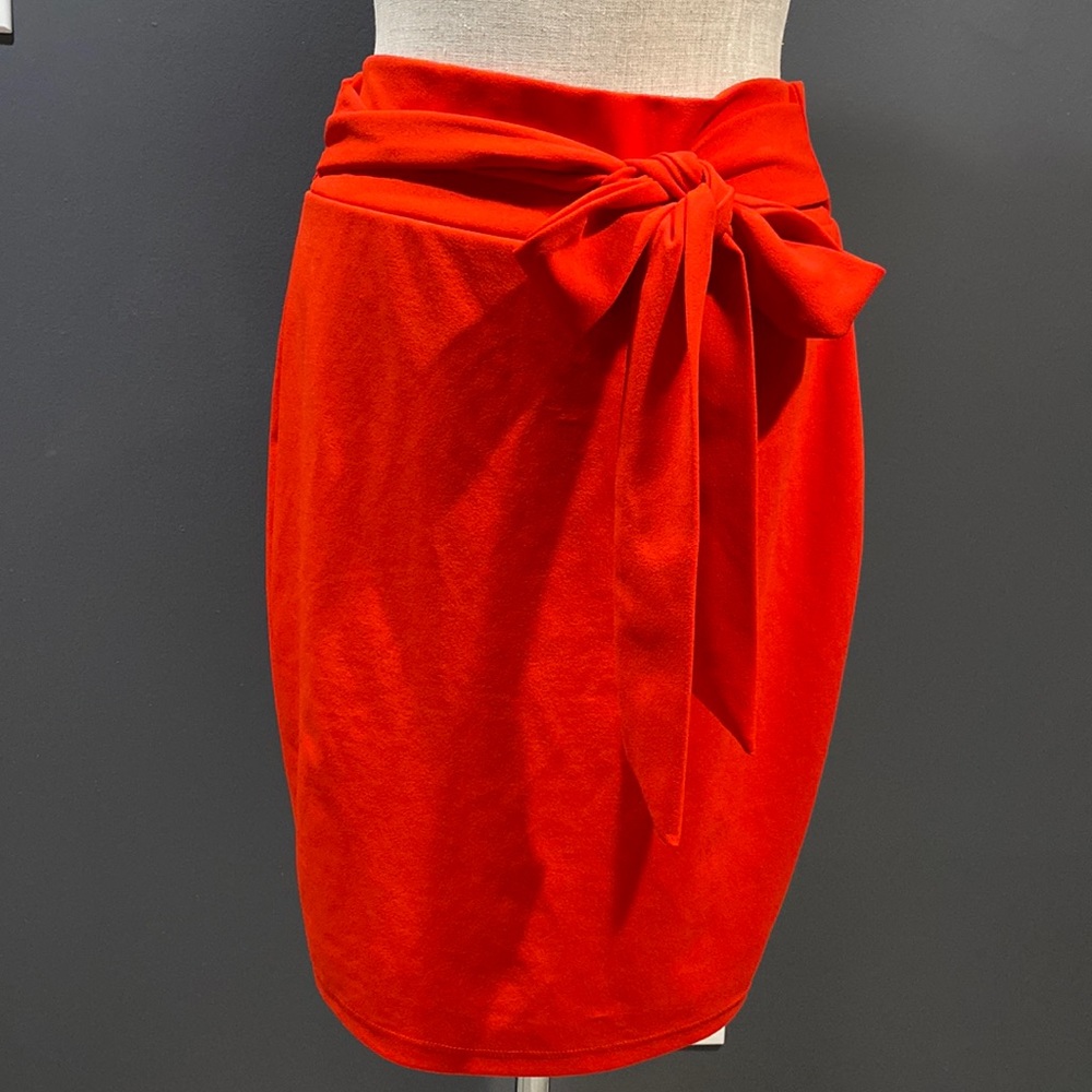 Red pencil skirt